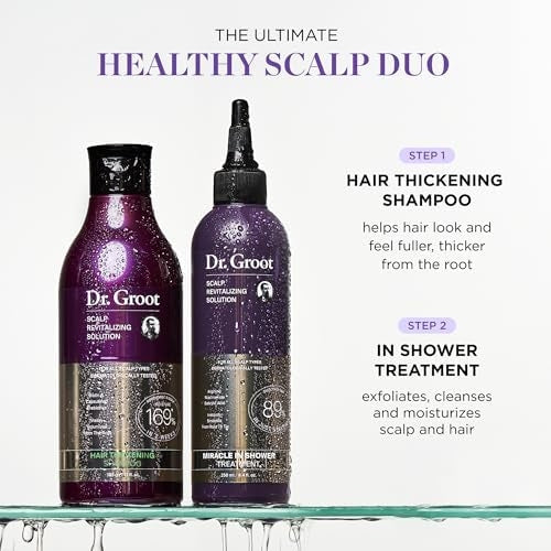 Hair Thickening Shampoo, Korean Hair Care with Biotin, Rosemary Oil to Help Volumize Thinning, Damaged Hair, Hydrate Hair and Scalp, Biotin Shampoo, Scalp Revitalizing Solution
