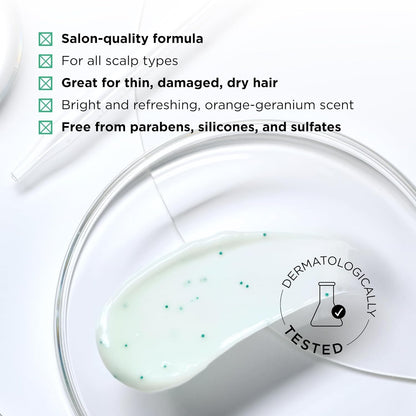 Hair Thickening Conditioner For Hair loss, Thinning Hair, Korean Hair Care, Biotin Scalp Treatment, Clinically Tested, Thicker Hair, Reduces Oil