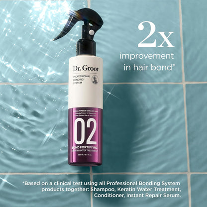 Bond Fortifying Hair Care Set – Keratin Water Treatment & Bond Fortifying Shampoo, Strengthens Damaged Hair, Reduces Breakage, Adds Shine & Volume, Salon-Quality Hair Repair System
